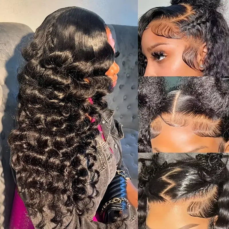 Velux Loose Deep 13x6 HD Lace Front Wig Glueless Pre Plucked & Pre Bleach Glueless Wig Human Hair Wig