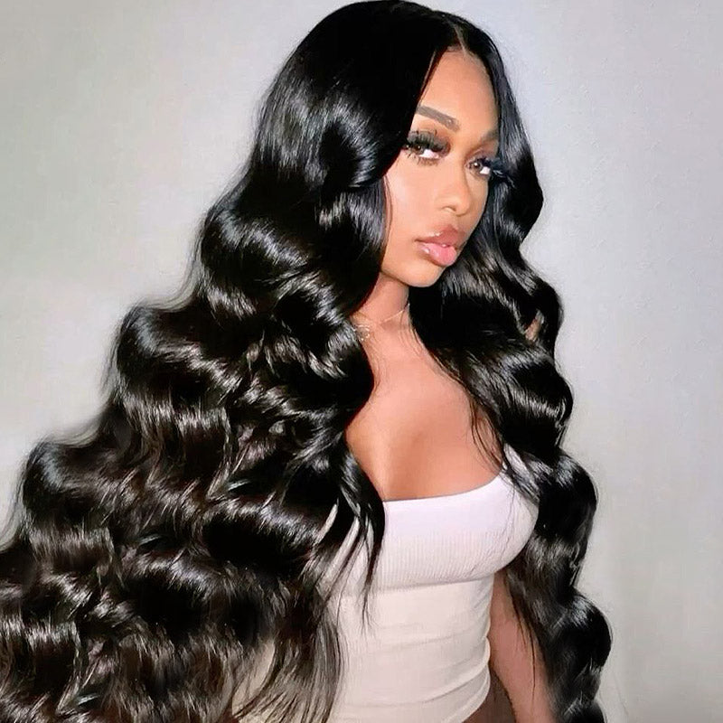 Velux13x6 HD Lace Front Wig Pre Plucked & Pre Bleach Glueless Wig Body Wave Human Hair Wig 180% Density