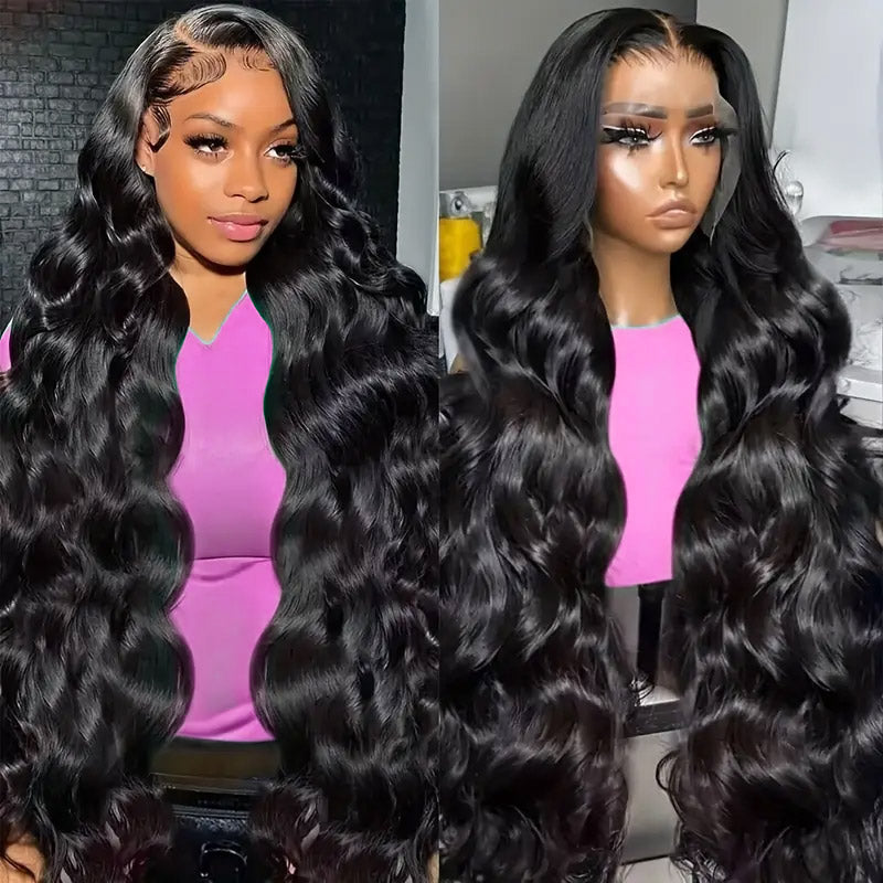 Velux13x6 HD Lace Front Wig Pre Plucked & Pre Bleach Glueless Wig Body Wave Human Hair Wig 180% Density