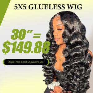 Ready To Wear Glueless Wigs 5x5 HD Lace Closure Wigs Pre Cut Bleached Knots (Shipped From US Warehouse)